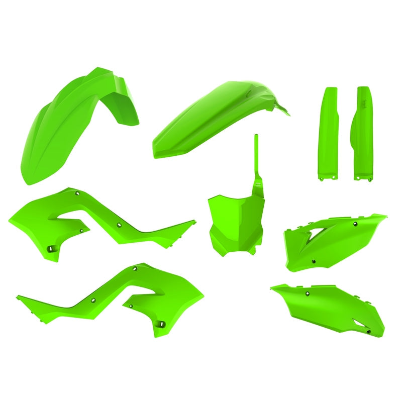 Polisport Restyle Plastic Kit Lime Green Kawasaki KX125/250