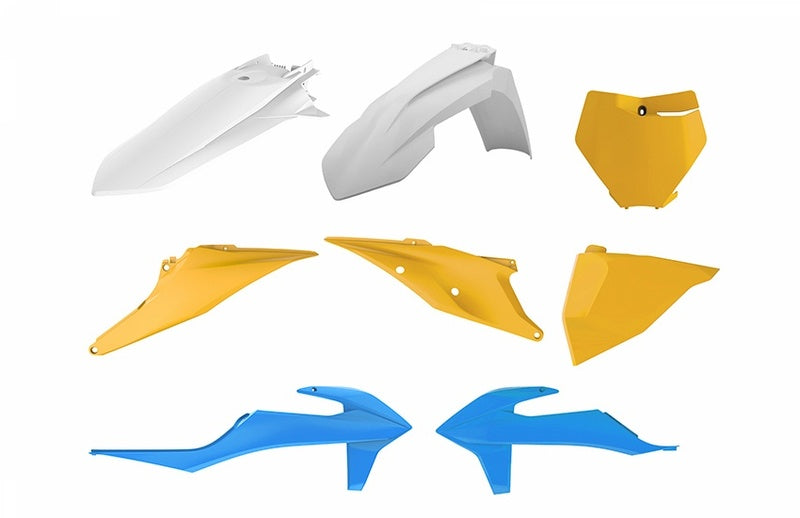 Polisport MX Vintage Edition Plastic Kit Blue/Yellow KTM SX/SX-F