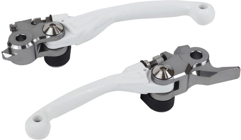 Polisport Pivot Unbreakable Lever Set White - Husqvarna
