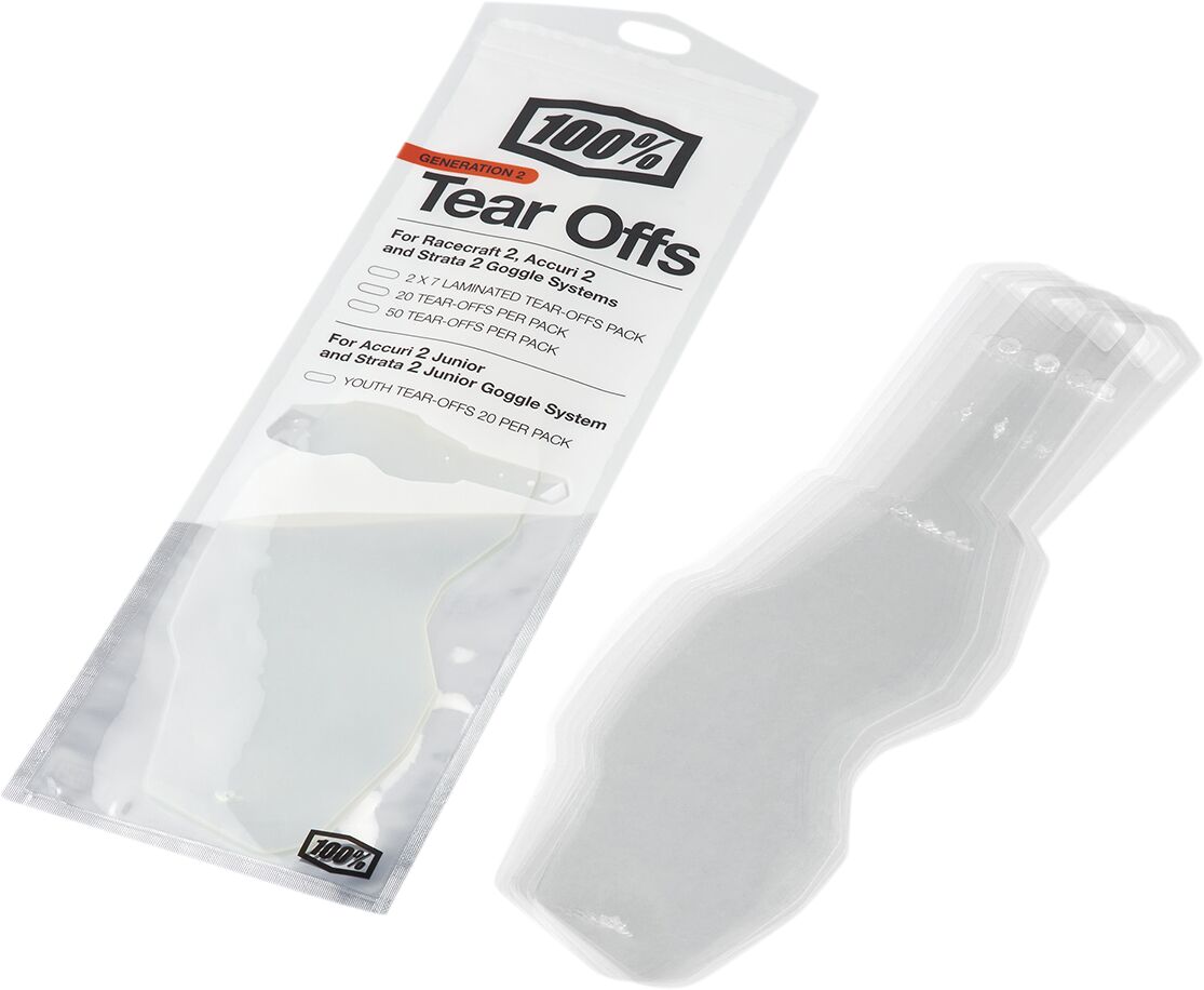100% Goggle Tear-Off - Accuri 2