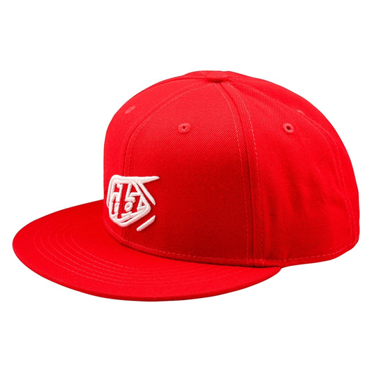 Flat Bill Snapback Badge Pet Rood One size volwassene