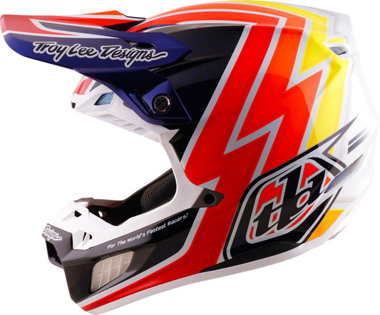 Troy Lee Designs SE5 Carbon Mips Helm Boltz Navy/Wit