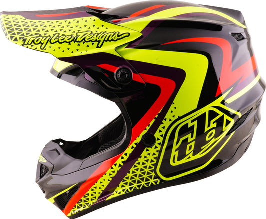 Troy Lee Designs GP Pro Mips Youth Kindermaat helm Slides Zwart/Geel