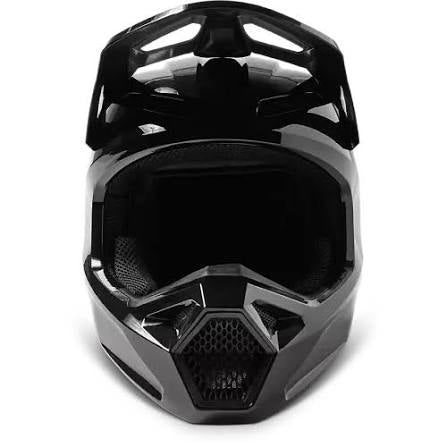 Fox v1 solid black glans helm