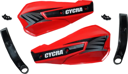 CYCRA Replacement Vortex Handshields w/ Abrasion Guards - Red