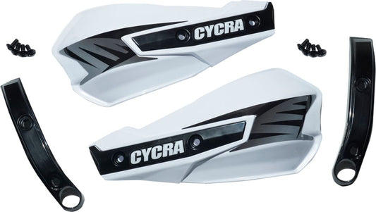 CYCRA Replacement Vortex Handshields w/ Abrasion Guards - White