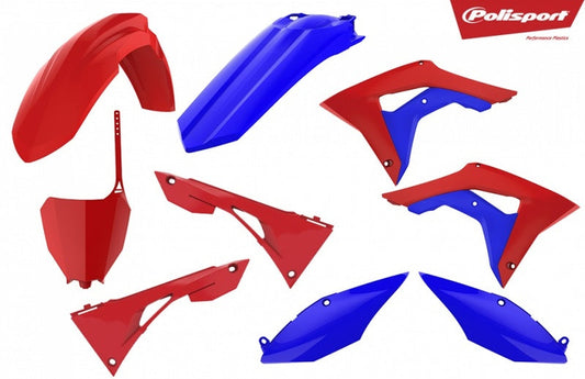 Polisport Plastics Kit Red/Blue Honda CRF250/450R