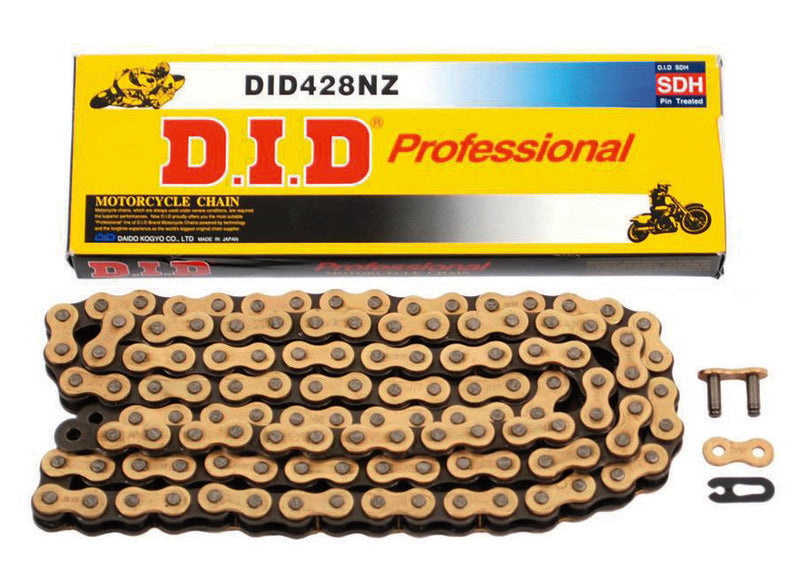 D I D ketting NZ 428 P clip goud/zwart 122