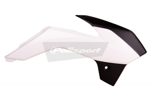 Polisport Radiator Covers Black/White KTM SX85