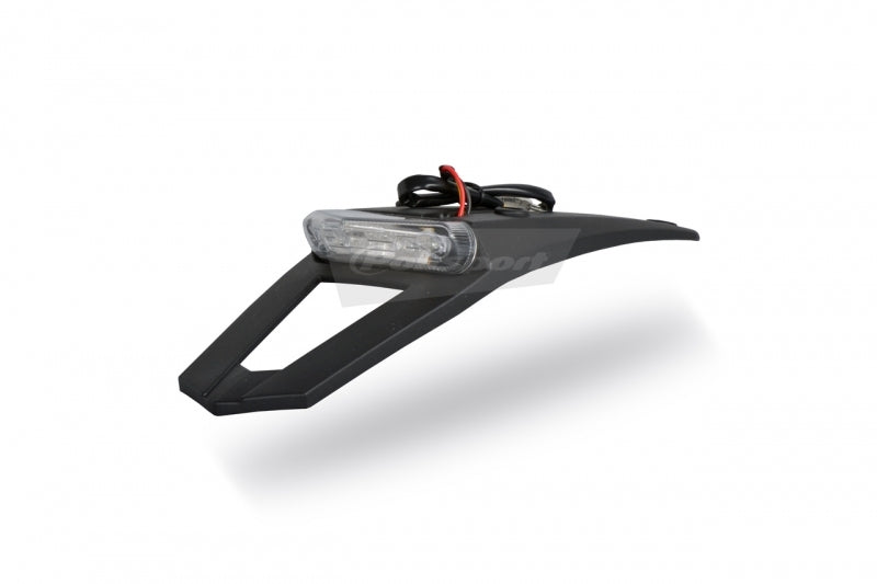 Polisport black rear fender extension with LED light