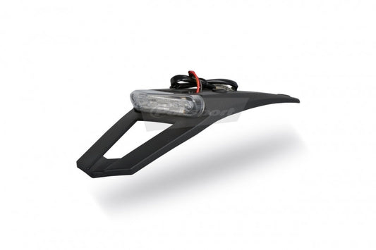 Polisport black rear fender extension with LED light