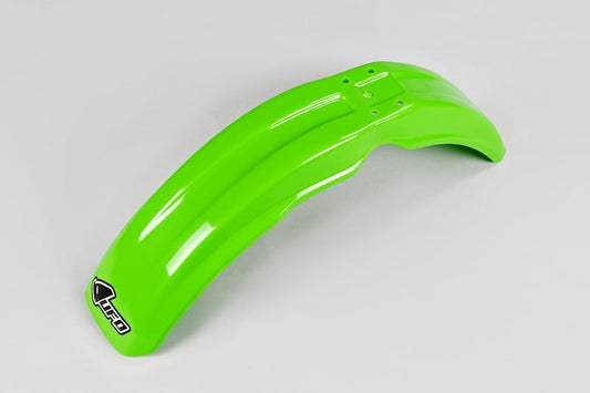 UFO Plast PLASTIC FRONT FENDER, GRN/GRN