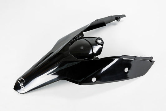 UFO Plast PLASTIC REAR FENDER, BLK/BLK