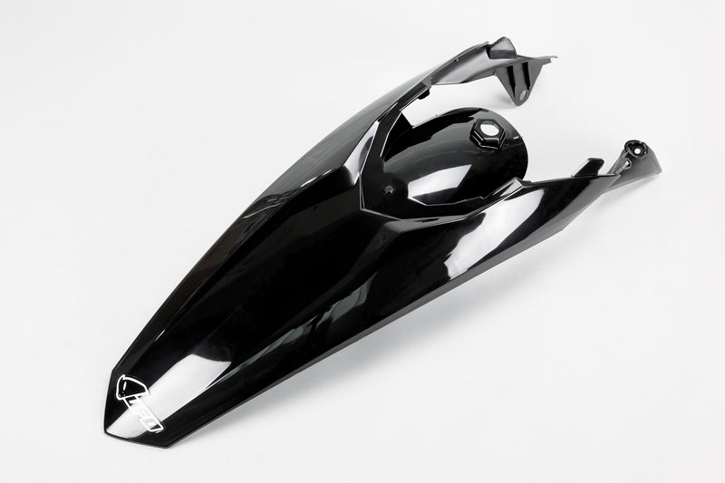 UFO Plast PLASTIC REAR FENDER, BLK/BLK