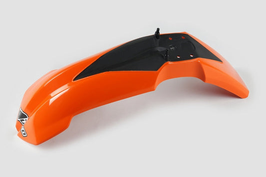 UFO Plast PLASTIC FRONT FENDER, ORG/ORG