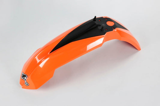 UFO Plast PLASTIC FRONT FENDER, ORG/ORG