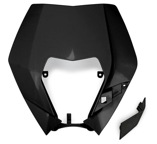 UFO Plast PLASTIC FRONT PLATE, BLK/BLK