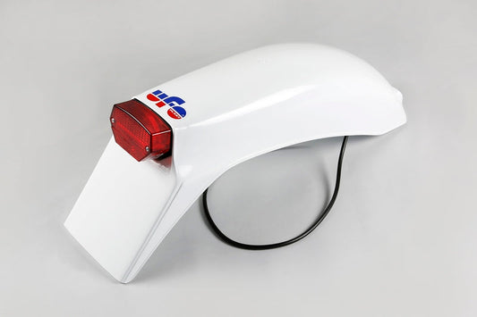 UFO Plast PLASTIC REAR FENDER, WHT/WHT
