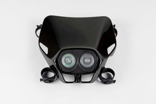 UFO Plast HEADLIGHT FIREFLY TWINS, BLK/BLK