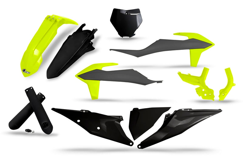 UFO Plast PLASTICS KIT FLU GREY BLACK KTM