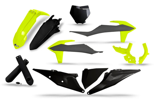 UFO Plast PLASTICS KIT FLU GREY BLACK KTM
