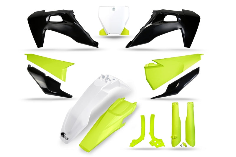 UFO Plast PLASTICS KIT WHITE BLACK FLU HUSQVAR