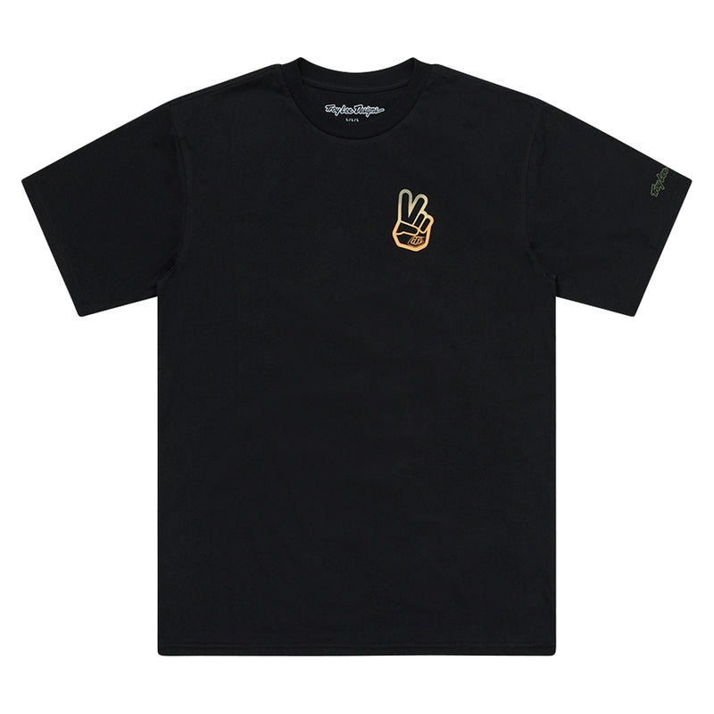 Peace Out T-Shirt Zwart XXL