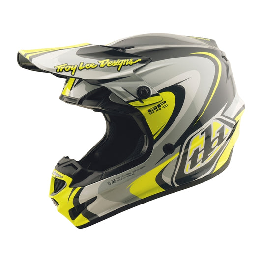 GP Pro Crossover Helm Geel & Grijs & Grijs L