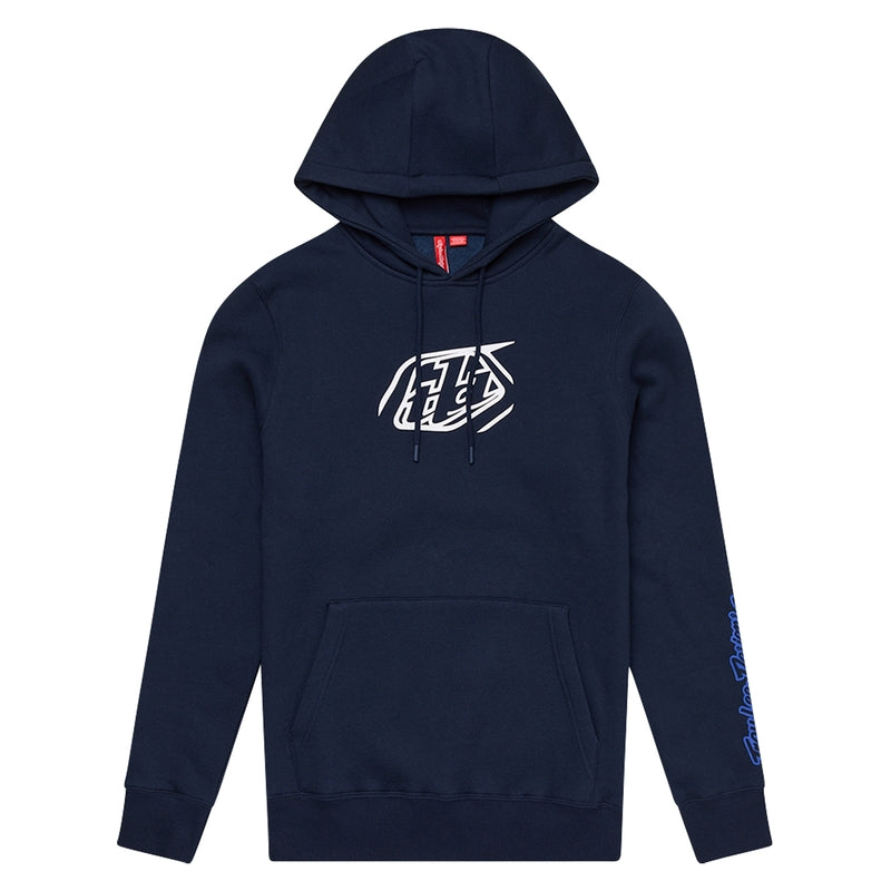 Badge Kindermaat hoodie Blauw & Navy YXL