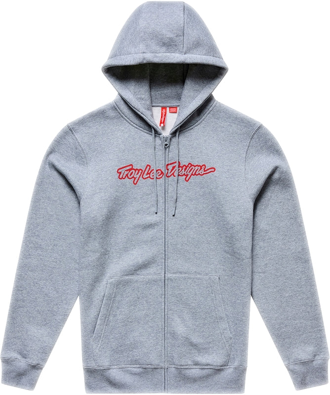 Zip Up Signature Hoodie Donkergrijs & Grijs M