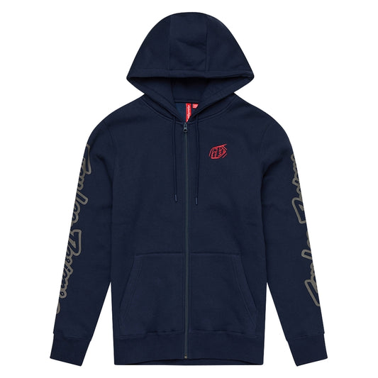 Zip Up Branded Hoodie Blauw & Navy M
