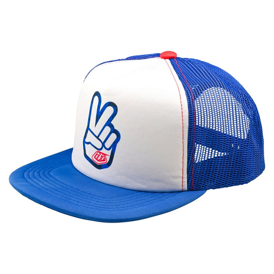 Trucker Snapback Peace Out Pet Blauw & Blauw & Wit One size volwassene