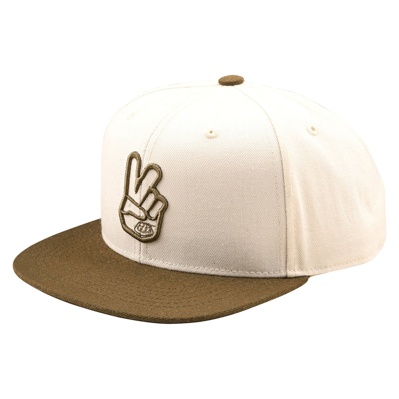 Flat Bill Snapback Peace Pet Groen & Wit & Wit One size volwassene