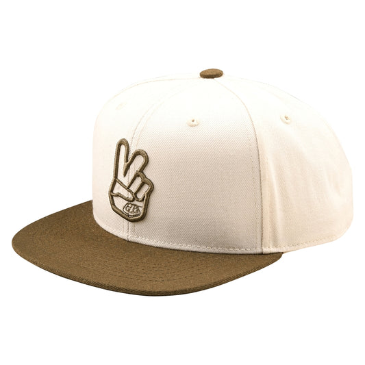 Flat Bill Snapback Peace Pet Groen & Wit & Wit One size volwassene