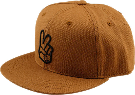 Flat Bill Snapback Peace Bruin One size volwassene