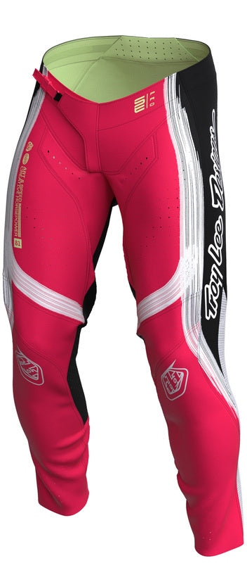 Troy Lee Designs SE Pro Stripes Broek Neon rood Zwart maat 30