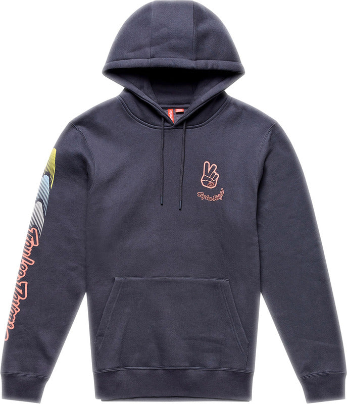 Peace Out Hoodie Antraciet & Carbon & Zwart M