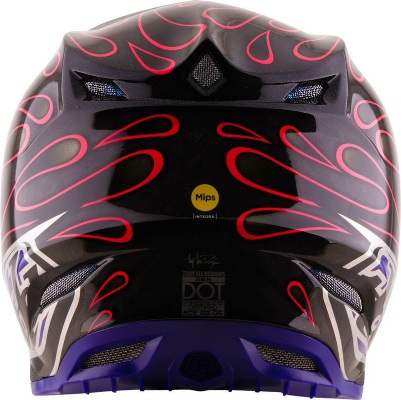 Troy Lee Designs SE5 Carbon Mips Helm Overspray Zwart/Magenta