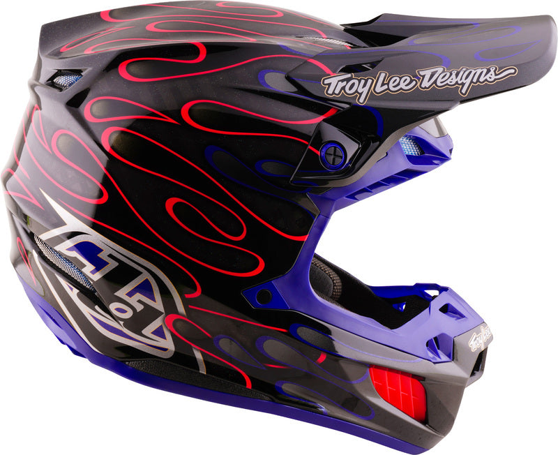 Troy Lee Designs SE5 Carbon Mips Helm Overspray Zwart/Magenta