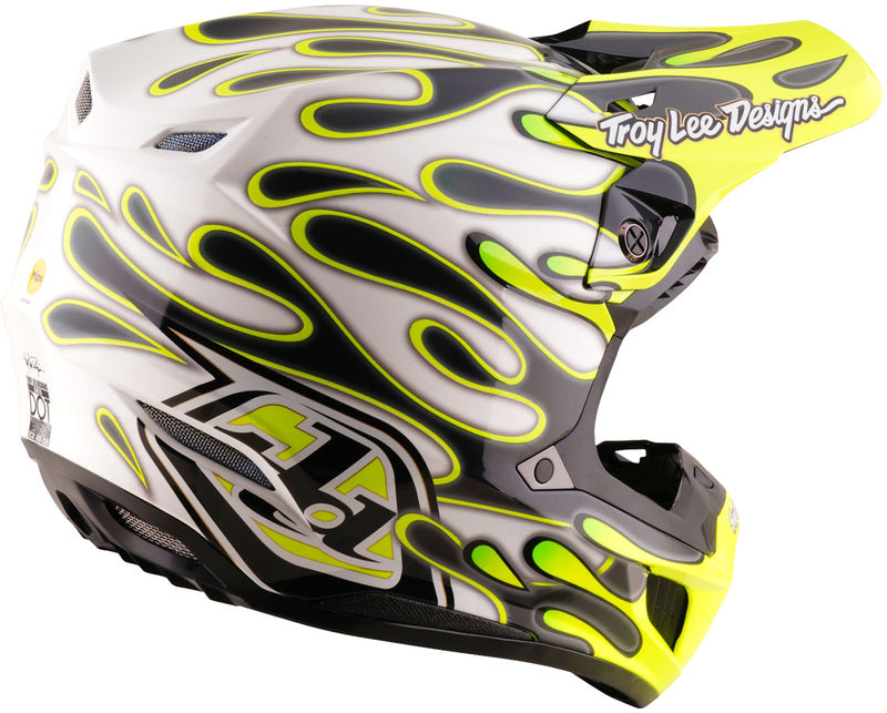 Troy Lee Designs SE5 Composite Mips Helm Overspray Charcoal/Neon geel