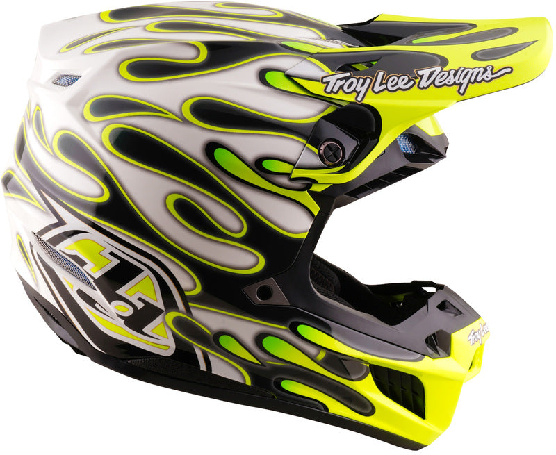 Troy Lee Designs SE5 Composite Mips Helm Overspray Charcoal/Neon geel