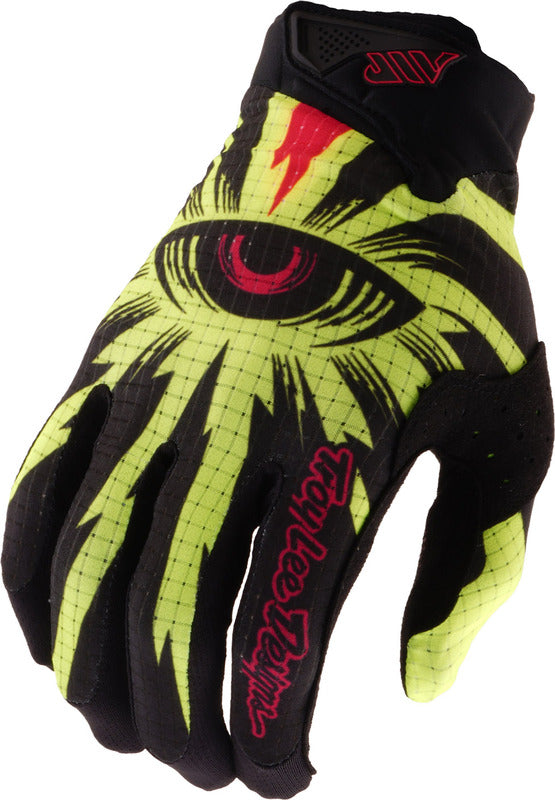 Troy Lee Designs Air Youth Gloves Cyclops Black/Flo Yellow maat YL