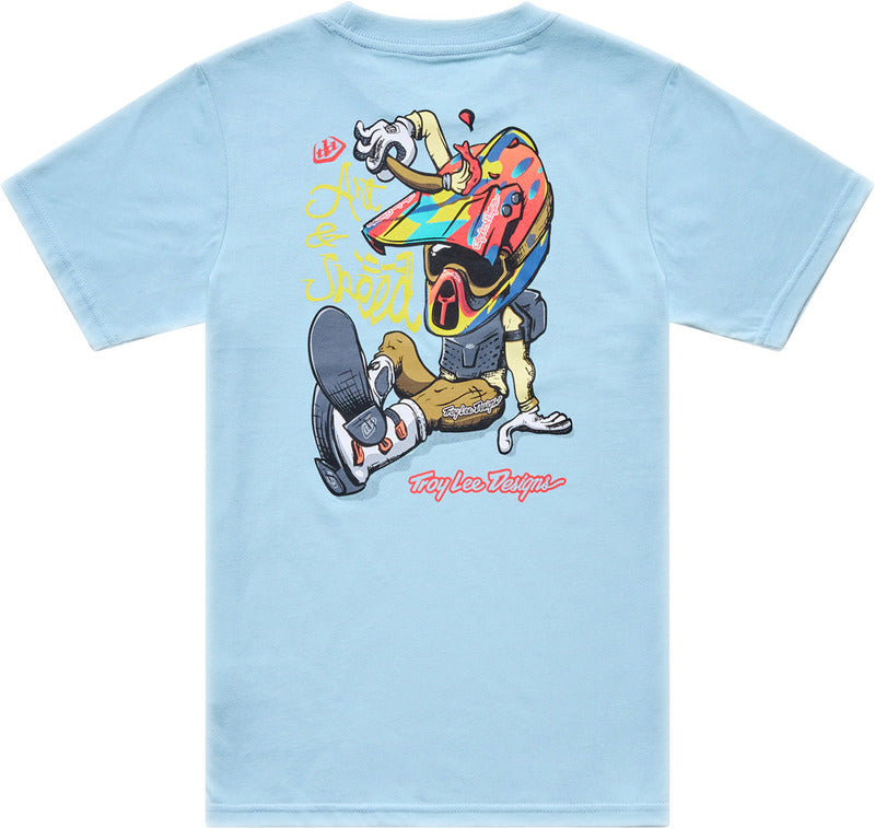 Troy Lee Designs Heritage Kindermaat T-Shirt Dawn Blue