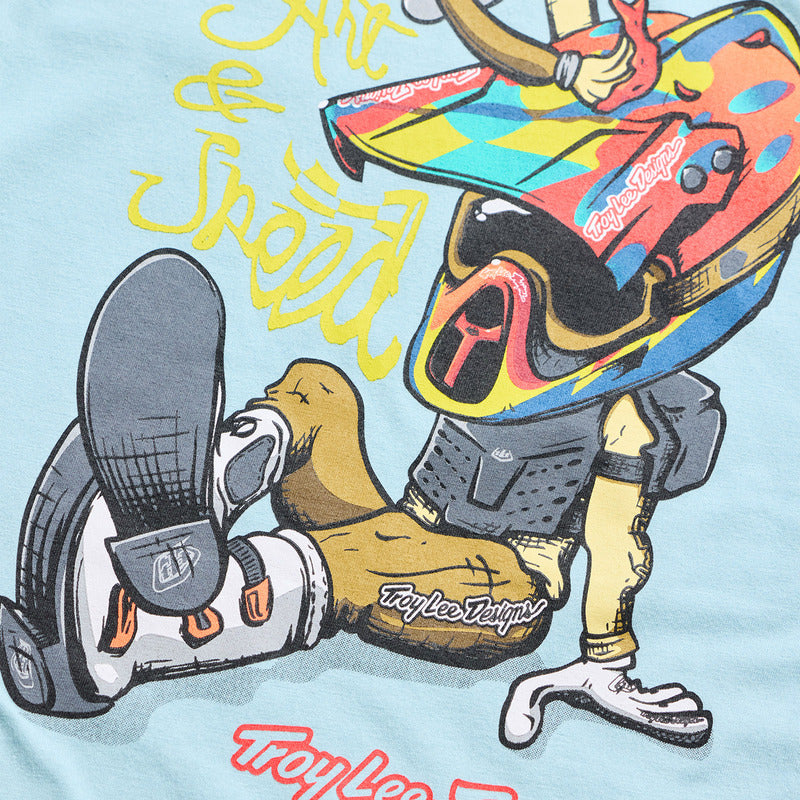 Troy Lee Designs Heritage Kindermaat T-Shirt Dawn Blue