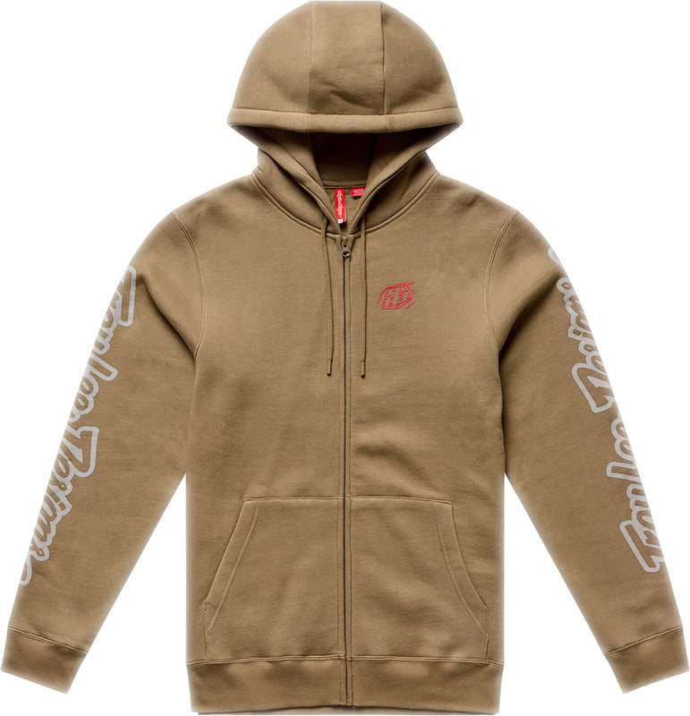 Zip Up Badge Hoodie Bruin L