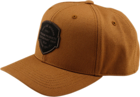 Curved Snapback Imprint Hat Bruin One size volwassene