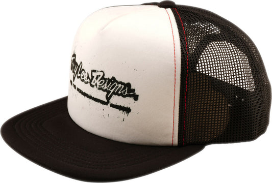 Trucker Snapback Hat Wit & Zwart & Zwart One size volwassene