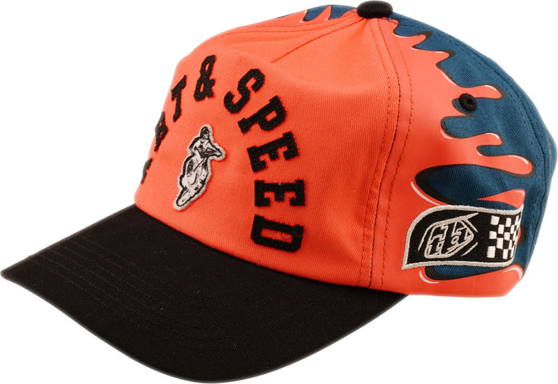 Curved Snapback Finish Line Hat Blauw & Oranje One size volwassene