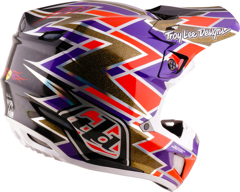 Troy Lee Designs SE5 Carbon Mips Helm Flush Paars