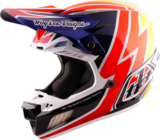 Troy Lee Designs SE5 Carbon Mips Helm Boltz Navy/Wit